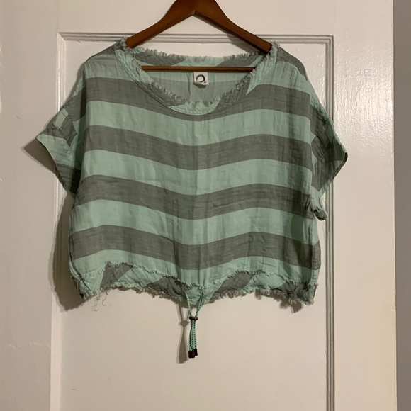 ✨ Anthropologie Breezy Frayed Crop Top - Picture 4 of 6